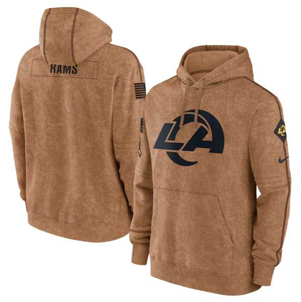 Men's Los Angeles Rams 2023 Brown Salute to Service Pullover Hoodie,We sell and wholesale Men's Los Angeles Rams 2023 Brown Salute to Service Pullover Hoodie on line form chian!